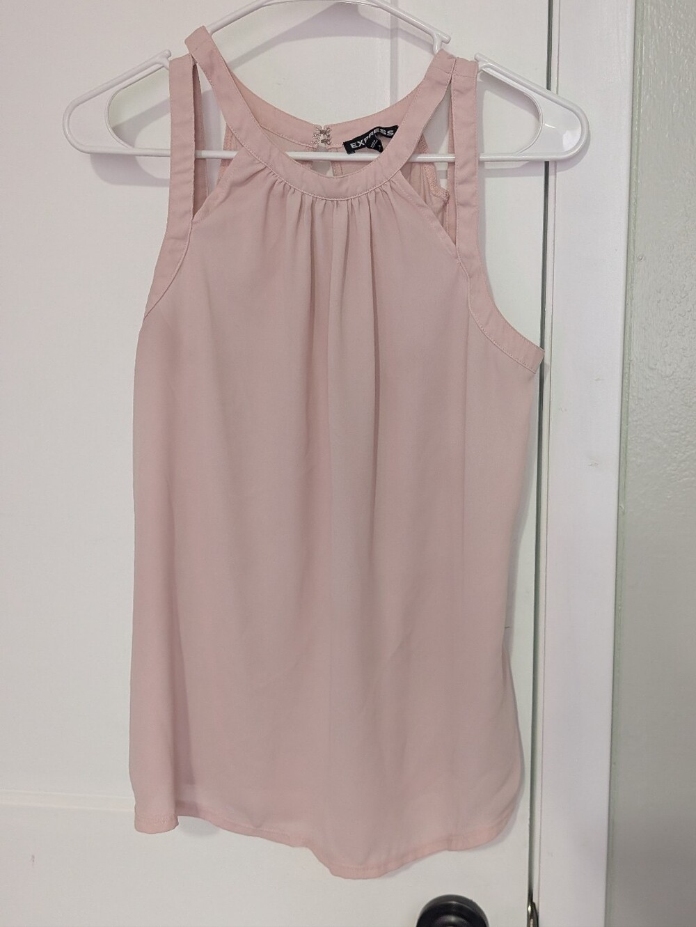 Express Blush Pink High-Neck Sleeveless Camisole